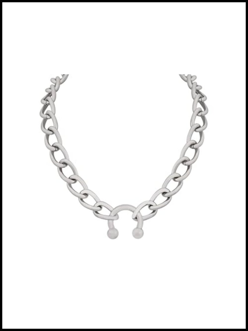 Chunky Chain Choker Necklace Zinc Alloy Stainless Steel Punk Grunge